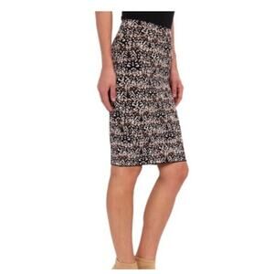 EUC BCBG Max Azria Alexa Printed Pencil Skirt Size Medium Brown Black